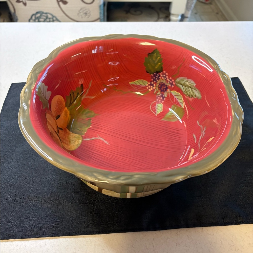 Trac Octavia Hill Collection Ceramic Large Salad Serving Bowl - Picture 2 of 10